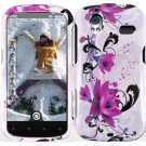 Hard Plastic Design Cover Case for HTC Amaze 4G/Ruby - Purple Lily