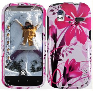 Hard Plastic Design Cover Case for HTC Amaze 4G/Ruby - Pink Flower
