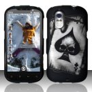 Hard Plastic Rubber Feel Design Case for HTC Amaze 4G/Ruby - Ace of Spade Skull