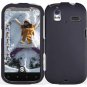 Hard Plastic Rubber Feel Cover Case for HTC Amaze 4G/Ruby - Black