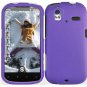 Hard Plastic Rubber Feel Cover Case for HTC Amaze 4G/Ruby - Purple