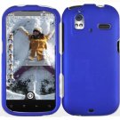 Hard Plastic Rubber Feel Cover Case for HTC Amaze 4G/Ruby - Blue