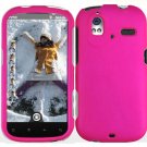 Hard Plastic Rubber Feel Cover Case for HTC Amaze 4G/Ruby - Hot Pink