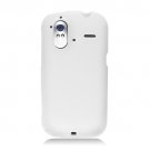 Hard Plastic Rubber Feel Cover Case for HTC Amaze 4G/Ruby - White