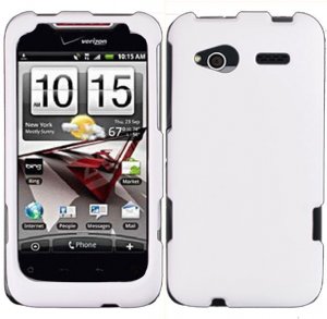 Hard Plastic Rubber Feel Cover Case for HTC Radar 4G - White