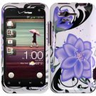 Hard Plastic Design Cover Case for HTC Rhyme/Bliss 6330 - Violet Lily