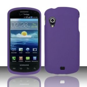 Hard Plastic Rubber Feel Case for Samsung Stratosphere i405 - Purple