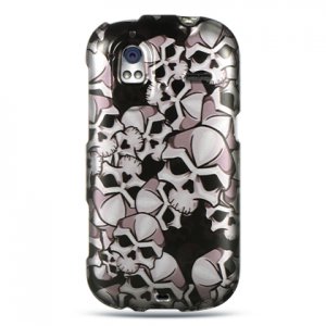 Hard Plastic Design Cover Case for HTC Amaze 4G/Ruby - Black Skulls