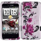 Hard Plastic Design Cover Case for HTC Radar 4G - Purple Lily