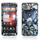 Hard Plastic Design Case for Motorola Droid Bionic Targa XT875 - Blue Skulls