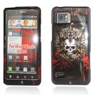 Hard Plastic Design Case for Motorola Droid Bionic Targa XT875 - Black and White Skull