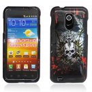 Hard Plastic Design Case for Samsung Galaxy S II Epic 4G Touch - Black and White Skull