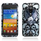 Hard Plastic Design Case for Samsung Galaxy S II Epic 4G Touch - Blue Skulls