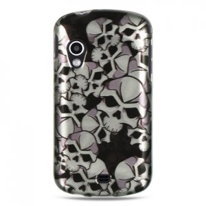 Hard Plastic Design Case for Samsung Stratosphere i405 - Black Skulls