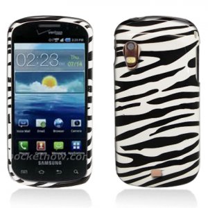 Hard Plastic Design Case for Samsung Stratosphere i405 - Black and White Zebra