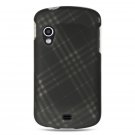 Hard Plastic Rubber Feel Design Case for Samsung Stratosphere i405 - Smoke Diagonal Check