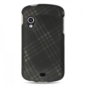 Hard Plastic Rubber Feel Design Case for Samsung Stratosphere i405 - Smoke Diagonal Check