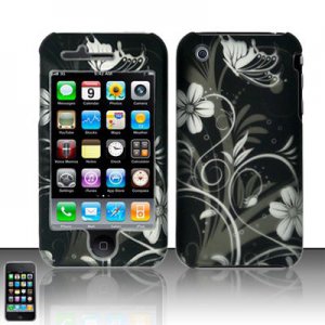 Hard Plastic Rubber Feel Design Case for Apple iPhone 3G/3GS - Midnight Garden
