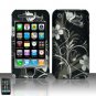 Hard Plastic Rubber Feel Design Case for Apple iPhone 3G/3GS - Midnight Garden