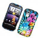 Hard Plastic Glossy Cover Case for HTC Amaze 4G/Ruby - Colorful Blossom