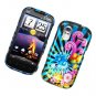 Hard Plastic Glossy Cover Case for HTC Amaze 4G/Ruby - Colorful Blossom