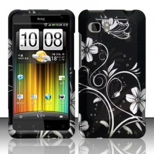 Hard Plastic Rubber Feel Design Case for HTC Vivid/Holiday - Midnight Garden