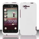 Hard Plastic Rubber Feel Cover Case for HTC Rhyme/Bliss 6330 - White