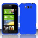 Hard Plastic Rubber Feel Cover Case for HTC Titan X310e - Blue
