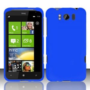 Hard Plastic Rubber Feel Cover Case for HTC Titan X310e - Blue