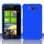 Hard Plastic Rubber Feel Cover Case for HTC Titan X310e - Blue