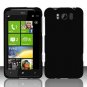 Hard Plastic Rubber Feel Cover Case for HTC Titan X310e - Black
