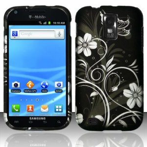 Hard Plastic Rubber Feel Design Case for Samsung Galaxy S II/Hercules T989 - Midnight Garden
