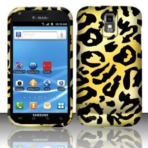 Hard Plastic Rubber Feel Design Case for Samsung Galaxy S II/Hercules T989 - Golden Cheetah