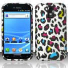 Hard Plastic Rubber Feel Design Case for Samsung Galaxy S II/Hercules T989 - Rainbow Leopard