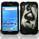 Hard Plastic Rubber Feel Design Case for Samsung Galaxy S II/Hercules T989 - Ace of Spade Skull