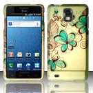 Hard Plastic Rubber Feel Design Case for Samsung Infuse 4G i997 - Azure Flowers