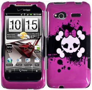 Hard Plastic Design Cover Case for HTC Radar 4G - Girly's Skull