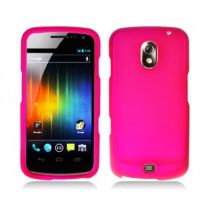 Hard Plastic Rubber Feel Case for Samsung Galaxy Nexus CDMA i515/i9250 (Verizon/Sprint) - Hot Pink