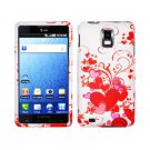 Hard Plastic Design Cover Case for Samsung Infuse 4G i997 - Red Hearts