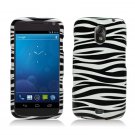 Hard Plastic Design Case for Samsung Galaxy Nexus CDMA (Verizon/Sprint) - Black & White Zebra