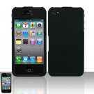 Hard Plastic Rubber Feel Case for Apple iPhone 4/4S - Black