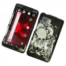 Hard Plastic Rubber Feel Design Case for Motorola Droid Bionic Targa XT875 - Black Skull and Angels