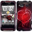 Hard Plastic Design Cover Case for HTC Radar 4G - Red Heart