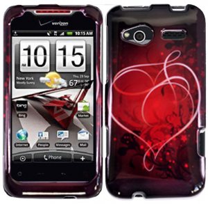 Hard Plastic Design Cover Case for HTC Radar 4G - Red Heart