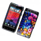 Hard Plastic Glossy Design Case for Motorola Droid RAZR XT912 - Colorful Blossom