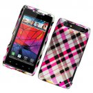 Hard Plastic Glossy Design Case for Motorola Droid RAZR XT912 - Multi-Color Checks