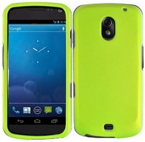 Hard Plastic Rubber Feel Case for Samsung Galaxy Nexus CDMA i515/i9250 (Verizon/Sprint) - Neon Green