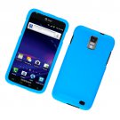 Hard Plastic Rubber Feel Case for Samsung Galaxy S II Skyrocket i727 (AT&T) - Light Blue