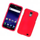 Hard Plastic Rubber Feel Case for Samsung Galaxy S II Skyrocket i727 (AT&T) - Red