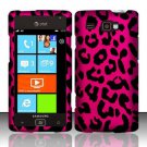 Hard Plastic Rubber Feel Design Case for Samsung Focus Flash i677 (AT&T) - Hot Pink Leopard